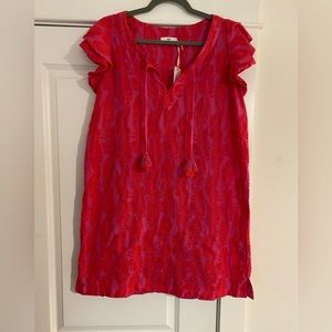 Vineyard Vines Palm embroidered Tunic Dress. NWT size L.